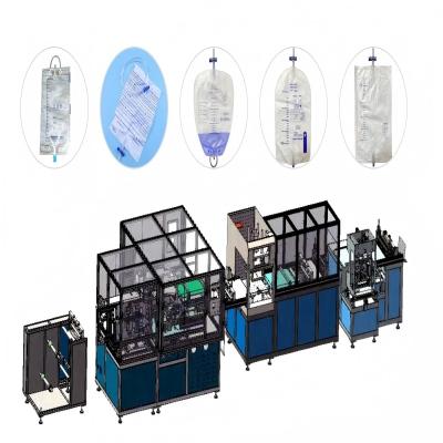 Fully automatic assembly machine for urine bags